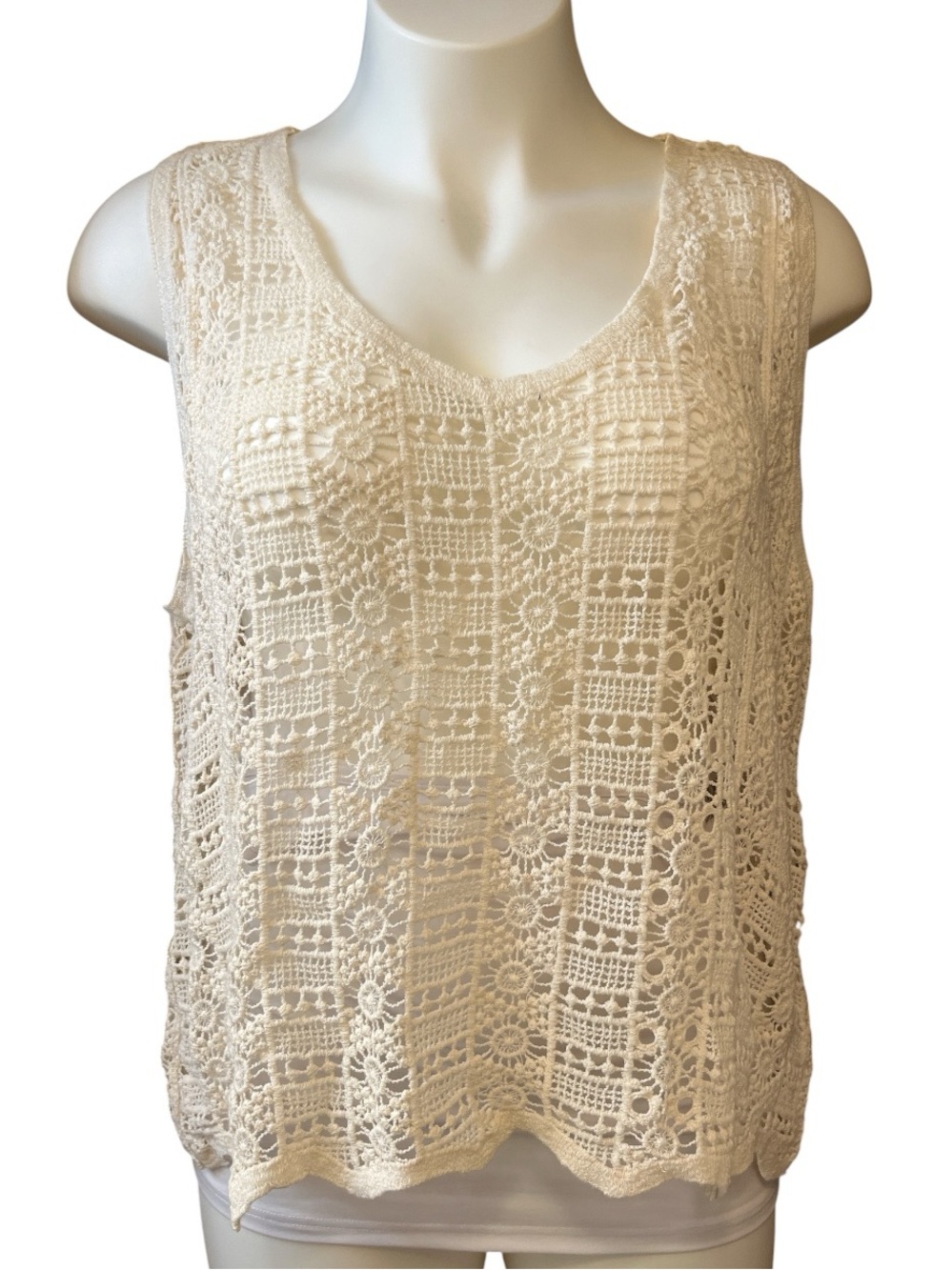 Timing Crochet Lace Sleeveless Tank Top - NWT